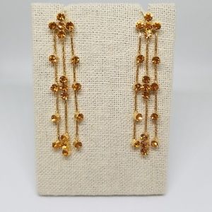 Topaz Color Crystal Earrings